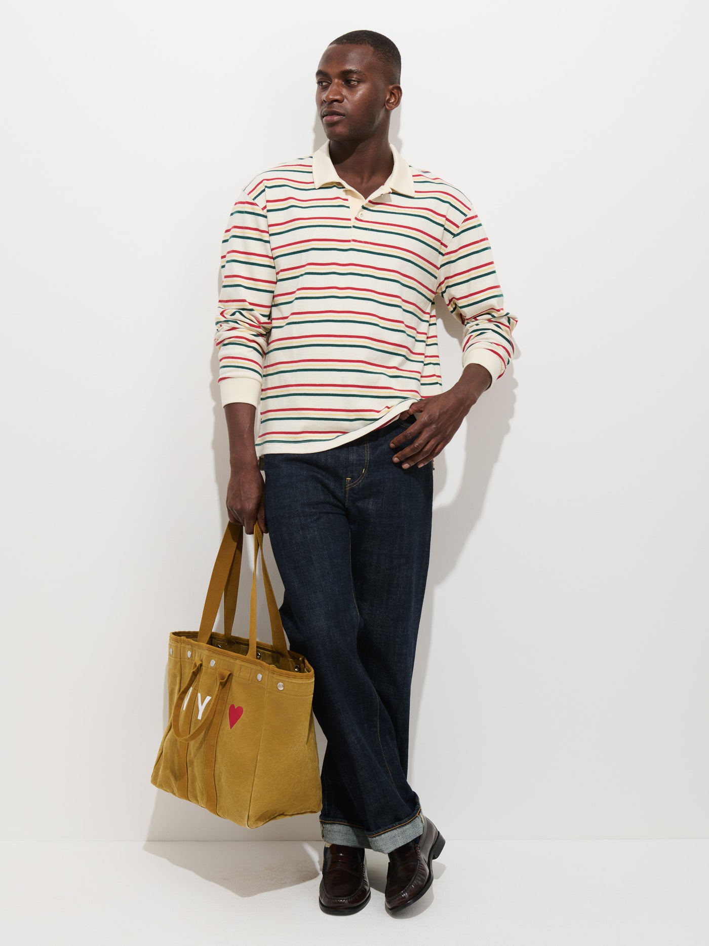 Rugby Striped Shirt in Cotton Jersey