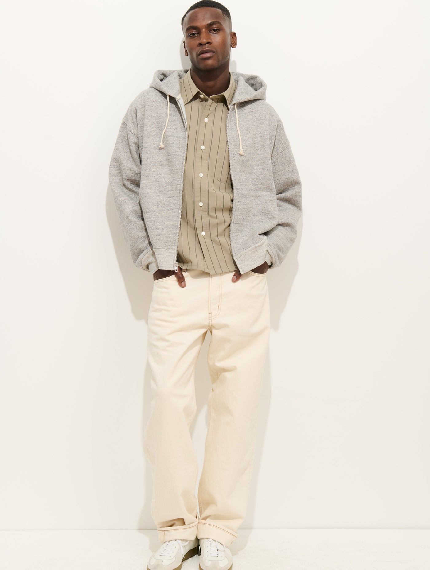 12th Street Zip Hoodie In Heather Fleece