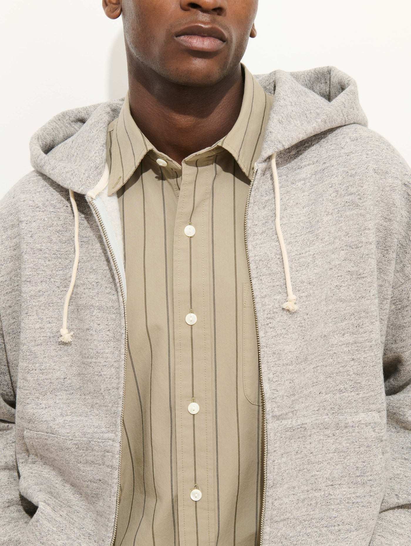 12th Street Zip Hoodie In Heather Fleece