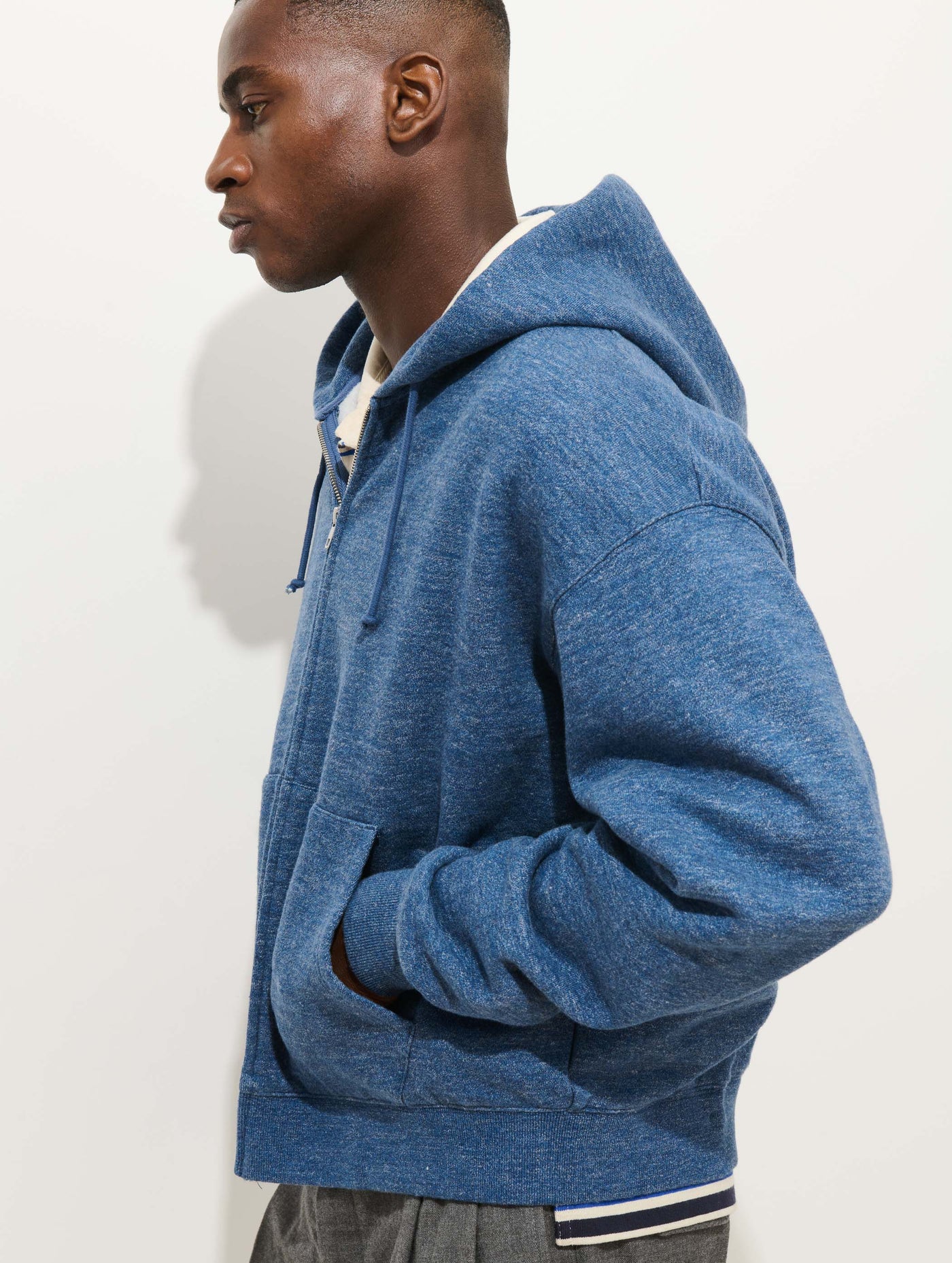 12th Street Zip Hoodie In Heather Fleece