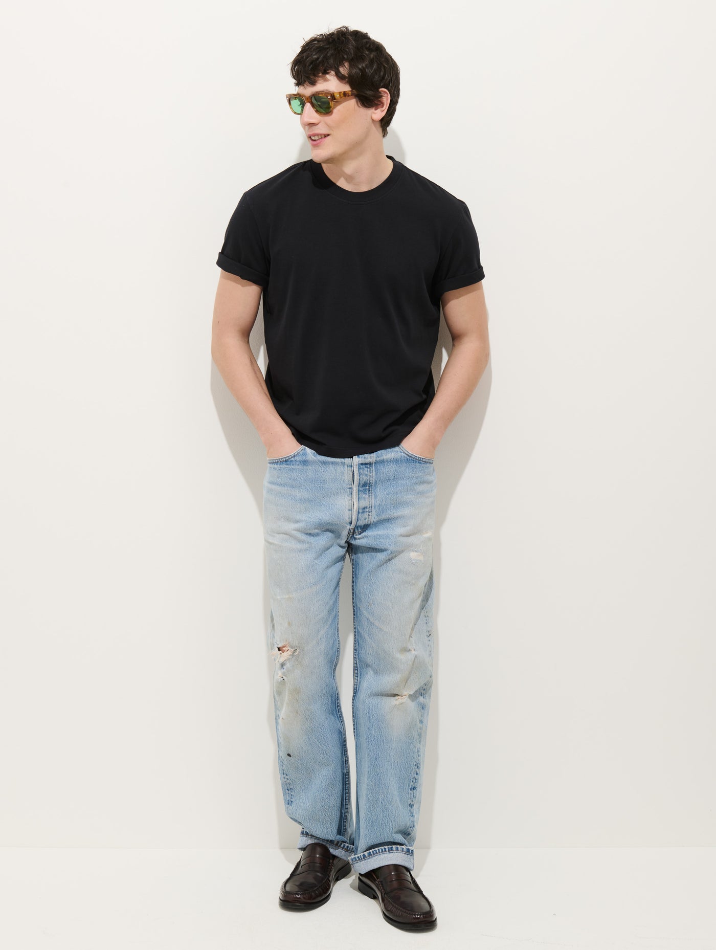 Crosby Tee In Heavy Slub Cotton