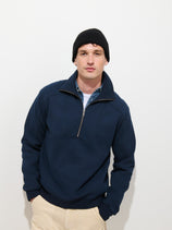 Noah Half Zip in Cotton Fleece