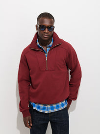 Noah Half Zip in Cotton Fleece