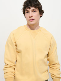 Garment Dye Raglan Sweatshirt in Cotton Fleece
