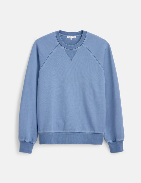 Garment Dye Raglan Sweatshirt in Cotton Fleece