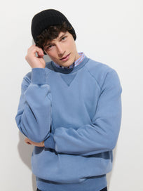 Garment Dye Raglan Sweatshirt in Cotton Fleece