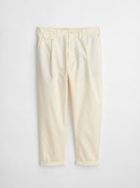 Standard Pleated Pant In Chino In Oatmilk