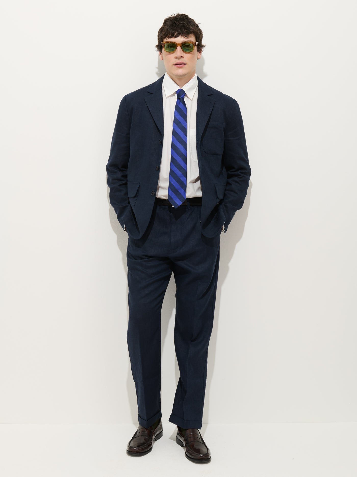 Standard Pleated Pant In Linen
