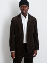 Mill Blazer In Corduroy In Chocolate