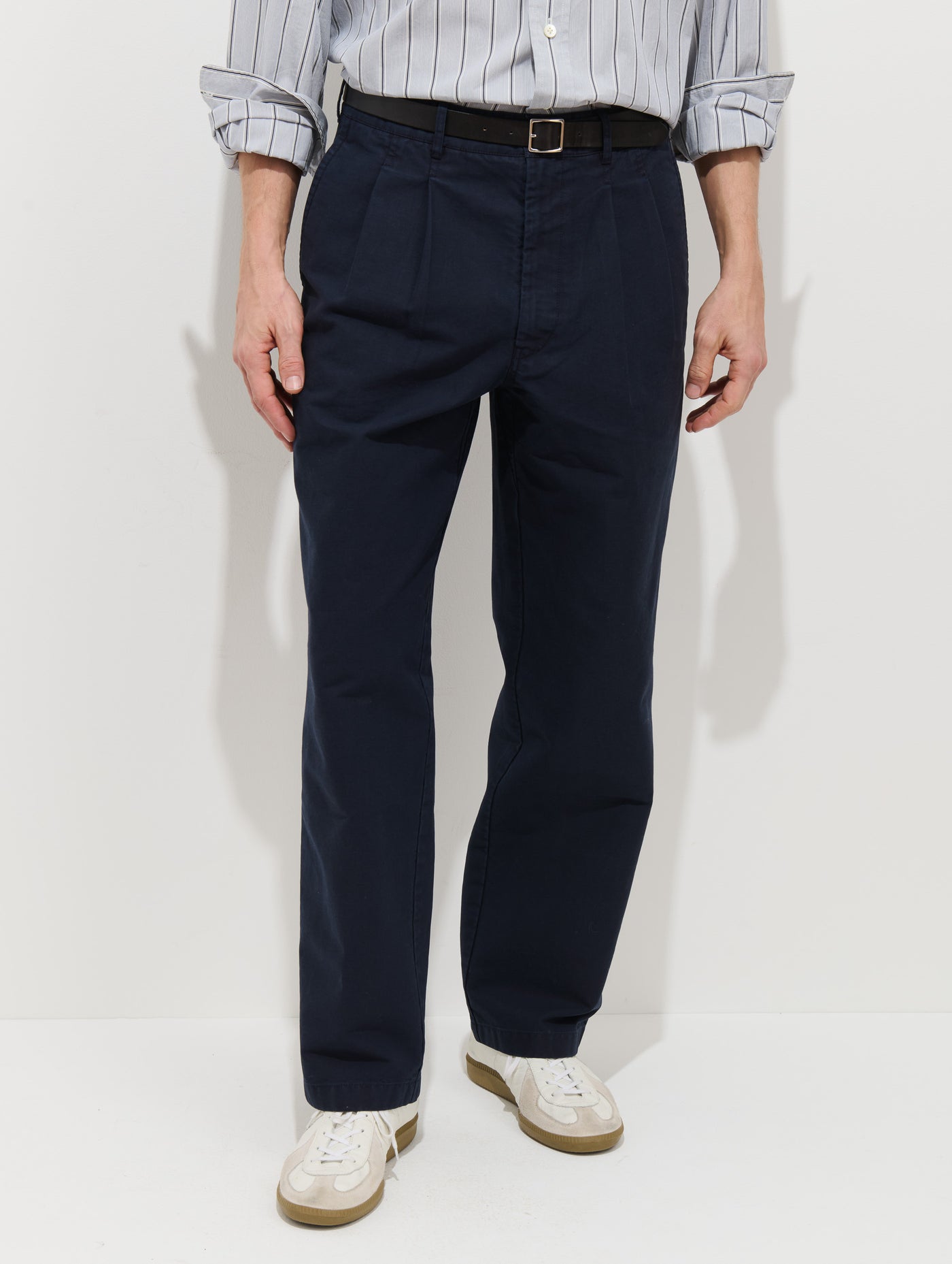 Mill Double Pleated Pant In Vintage Twill