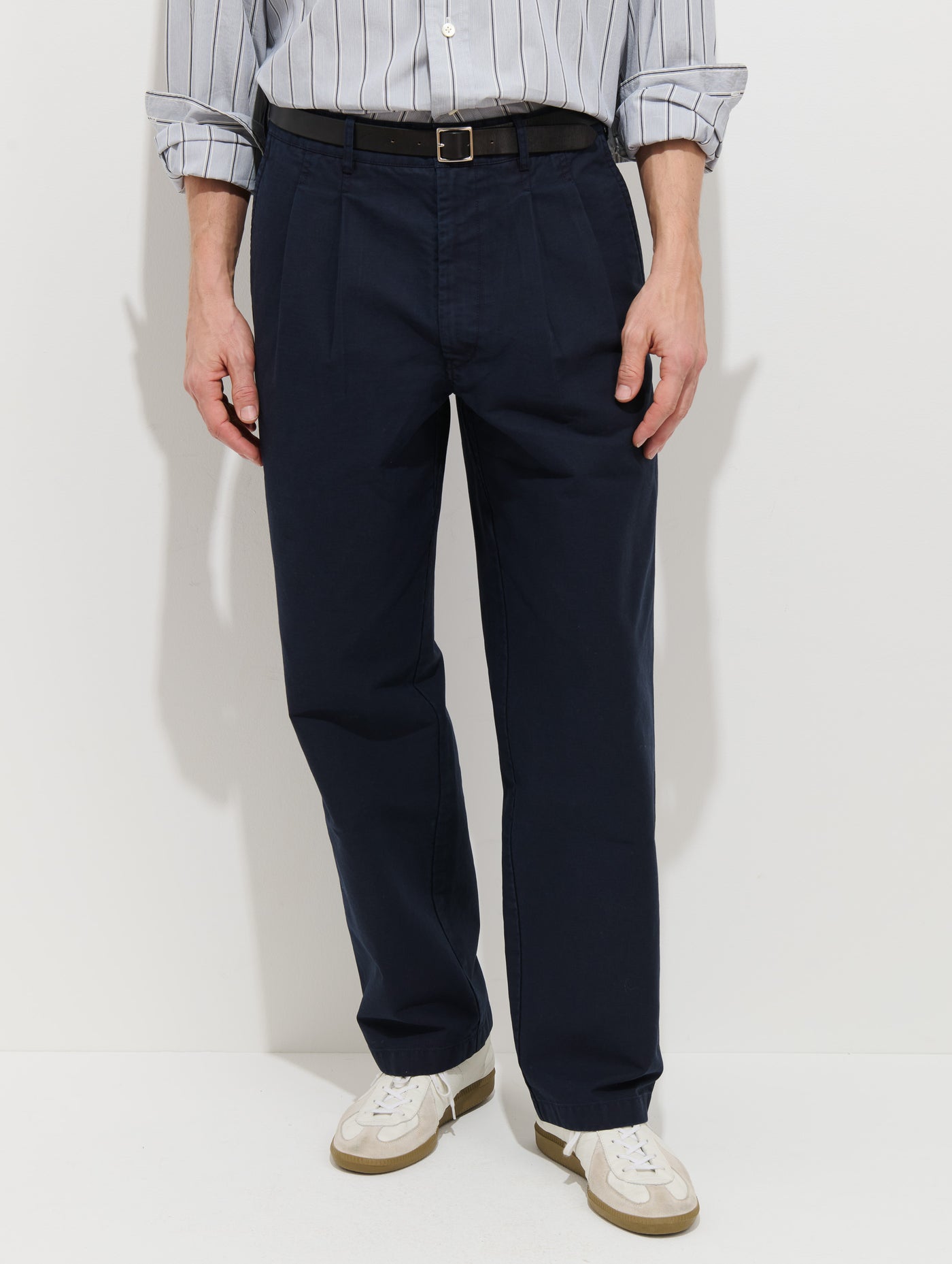 Mill Double Pleated Pant In Vintage Twill