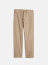 Straight Leg Pant In Vintage Wash Chino In Faded Khaki