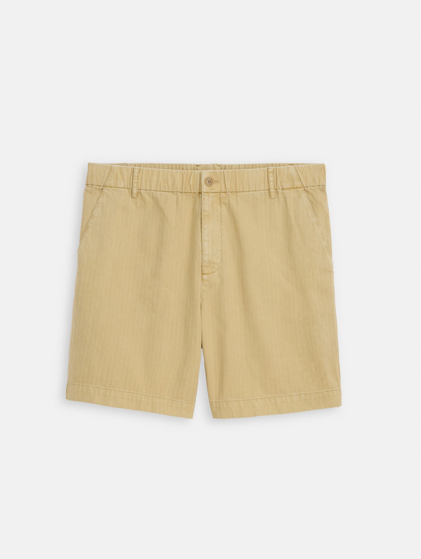 Pull On Short In Cotton Herringbone