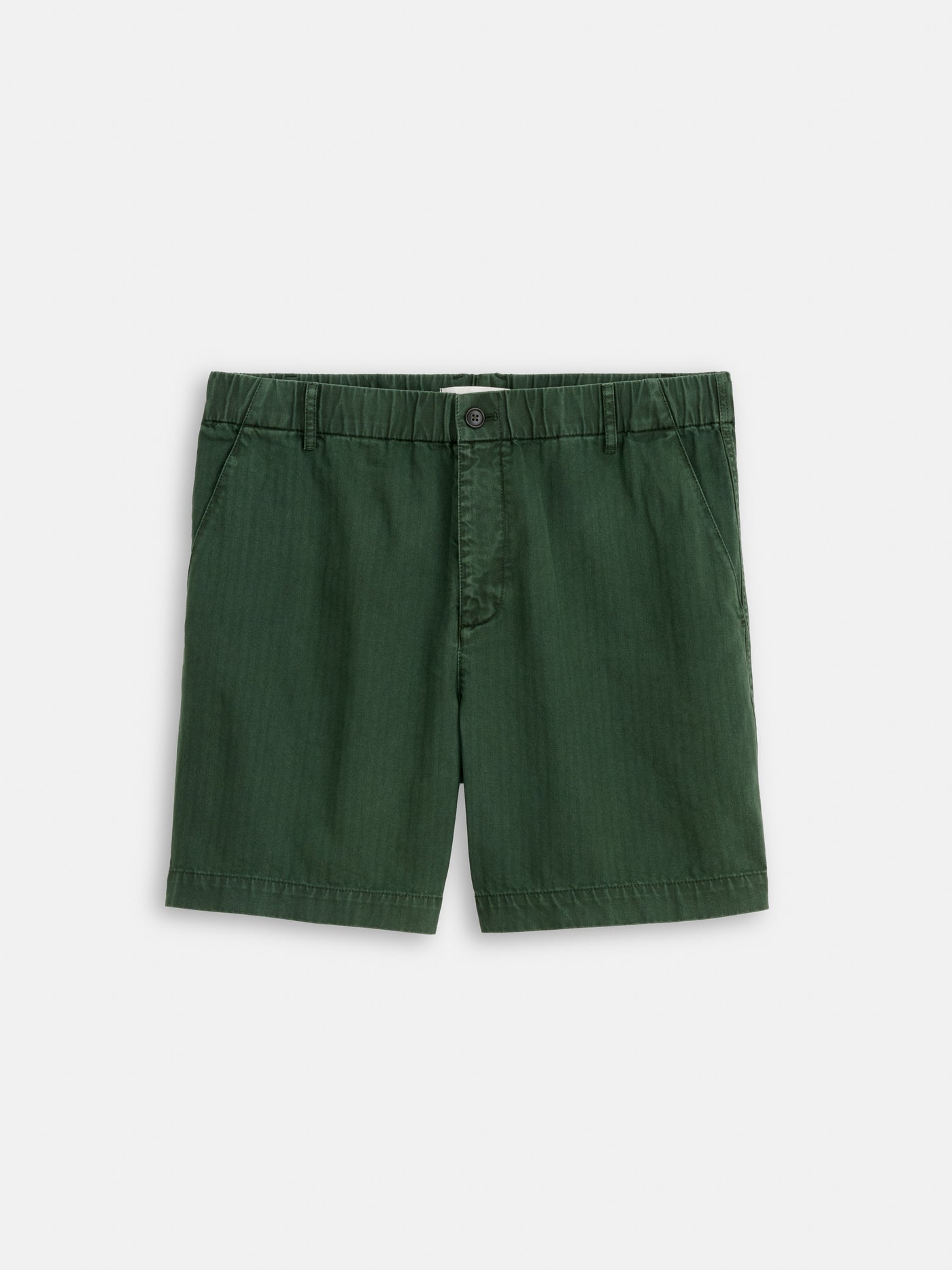 Pull On Short In Cotton Herringbone