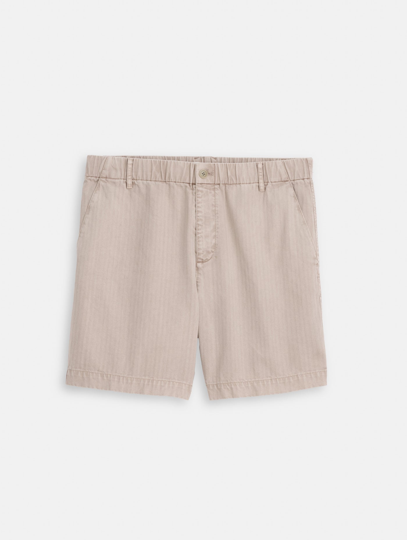 Pull On Short In Cotton Herringbone