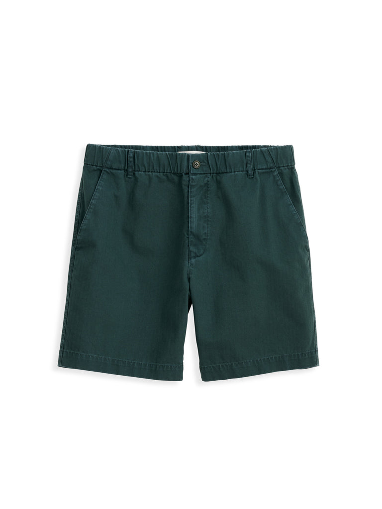 Pull On Short In Cotton Herringbone