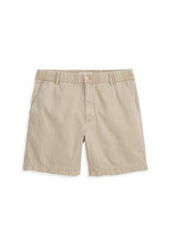 Pull On Short In Cotton Herringbone In Stoneware