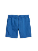 Pull On Short In Cotton Herringbone In Washed Cobalt