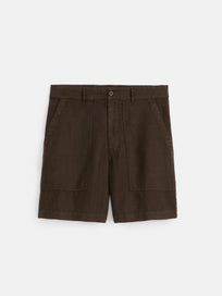 Garment Dyed Pull On Field Short In Linen