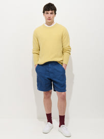 Garment Dyed Pull On Field Short In Linen