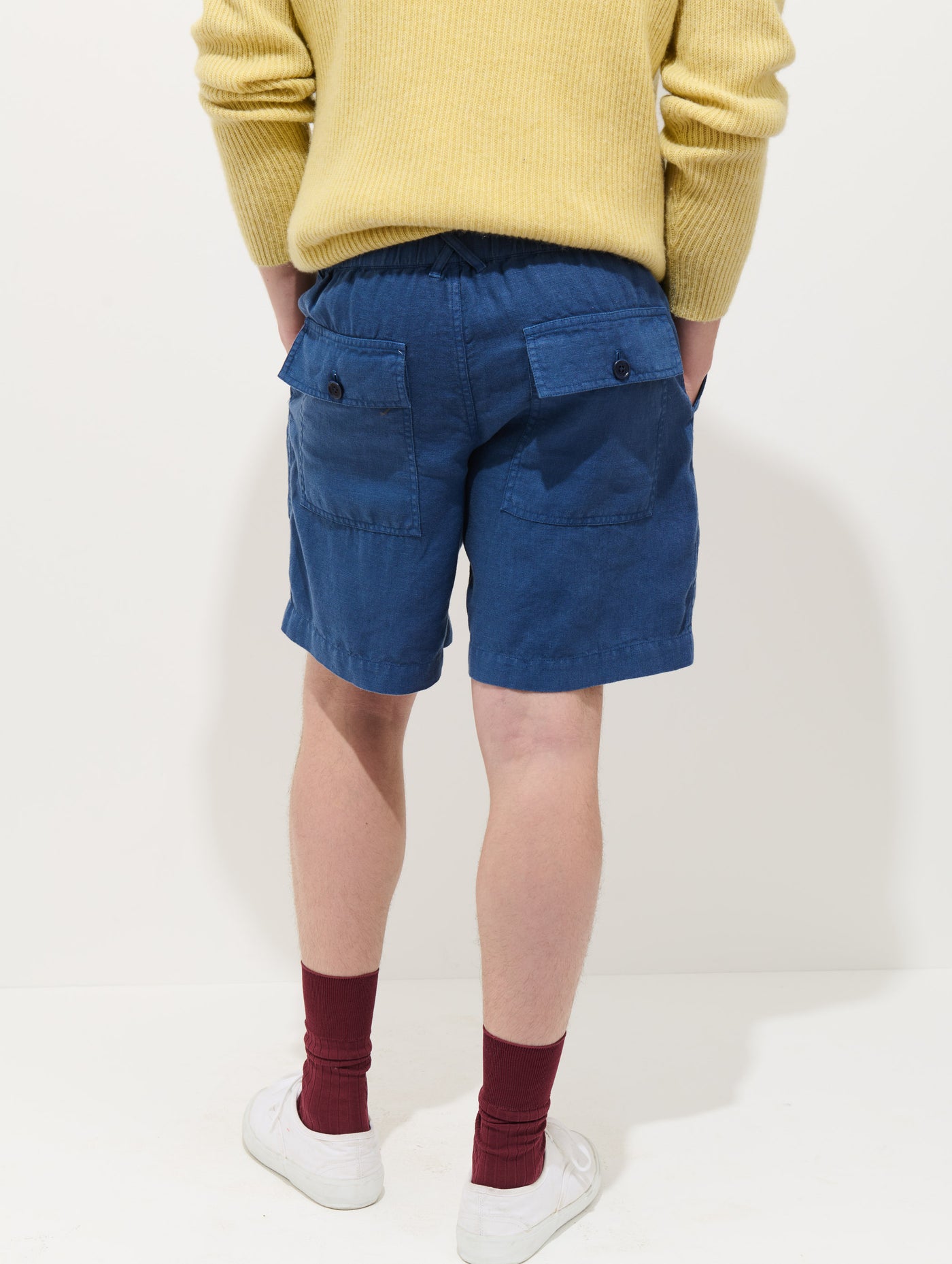 Garment Dyed Pull On Field Short In Linen