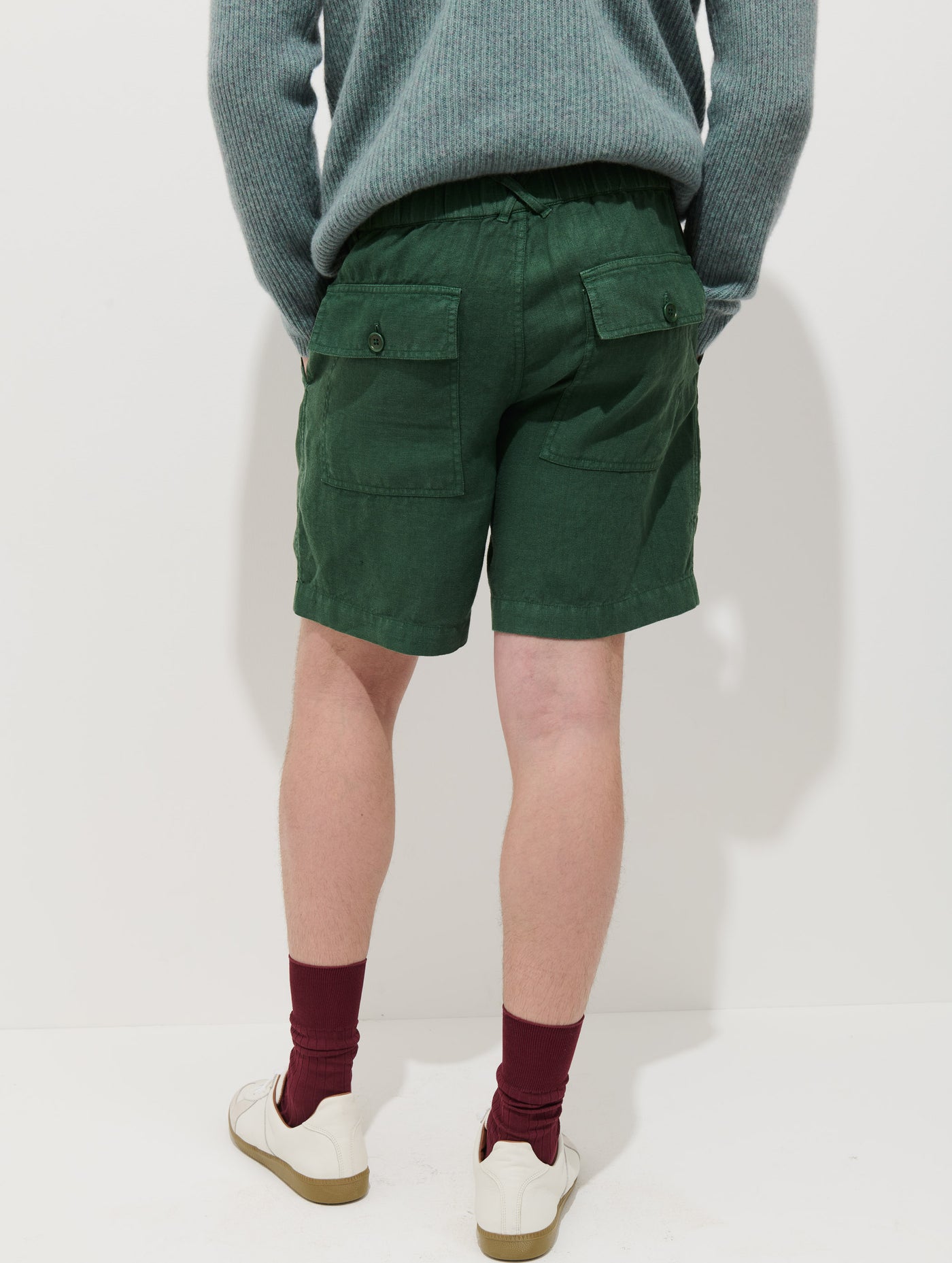 Garment Dyed Pull On Field Short In Linen