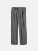 Jeremy Pleated Trouser In Wool Flannel