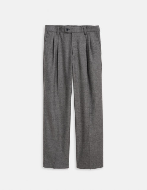Jeremy Pleated Trouser In Wool Flannel