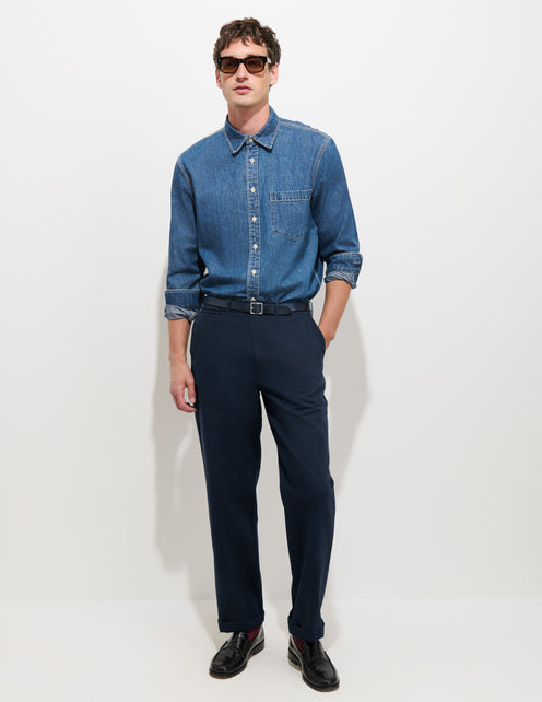 Flat Front Chino in Vintage Wash