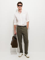 Flat Front Chino in Vintage Washed