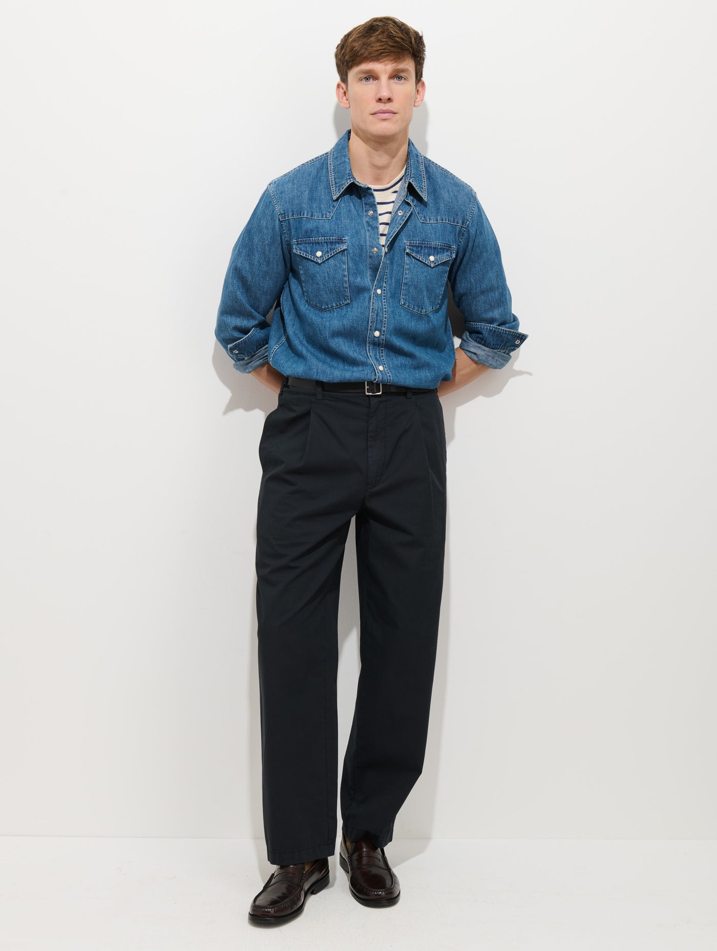 Georges Pull On Pant In Lightweight Cotton