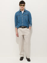 Georges Pull On Pant In Lightweight Cotton