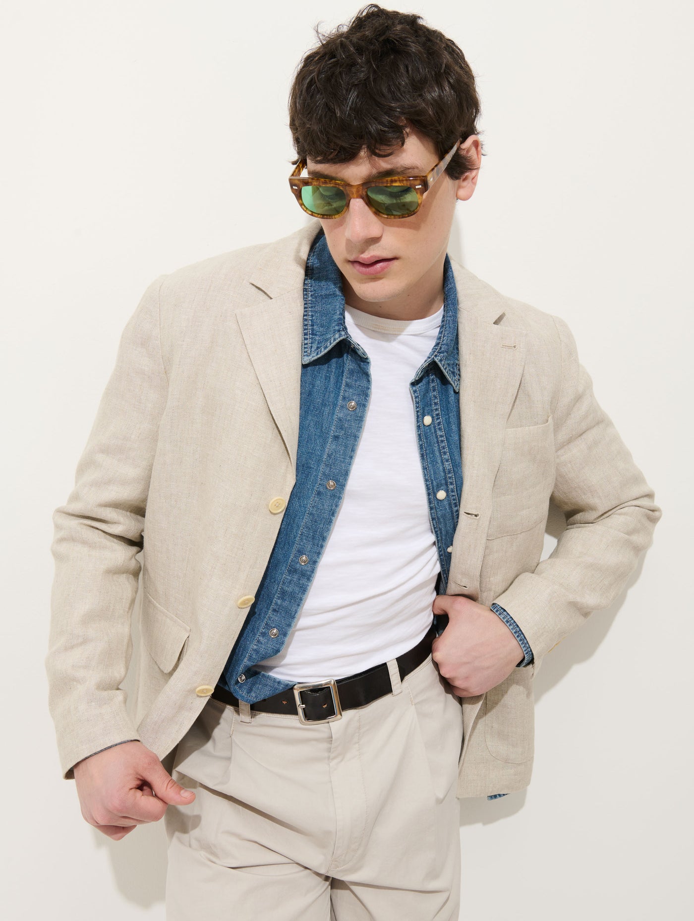 Mercer Linen Jacket In Flax