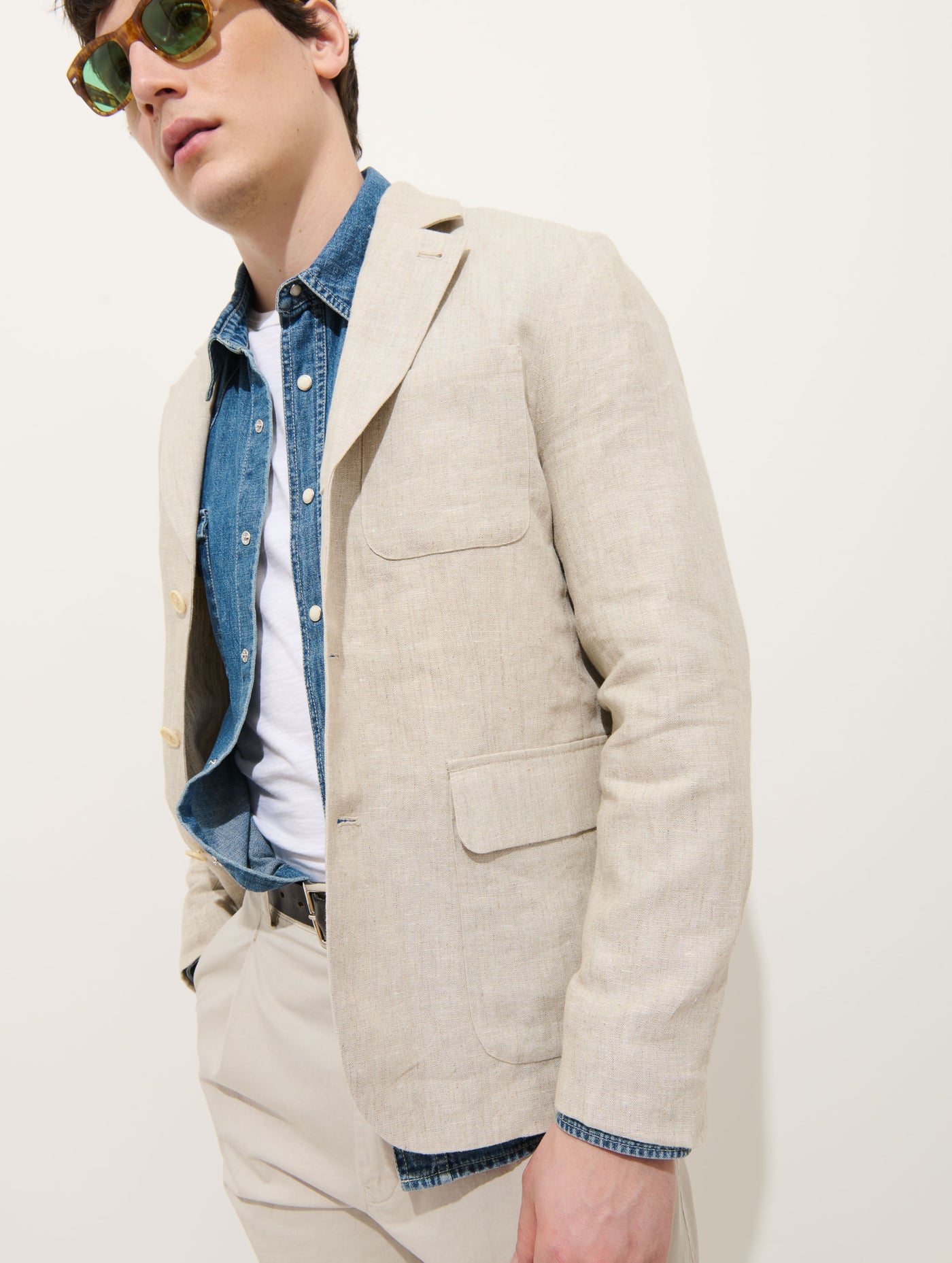 Mercer Linen Jacket In Flax