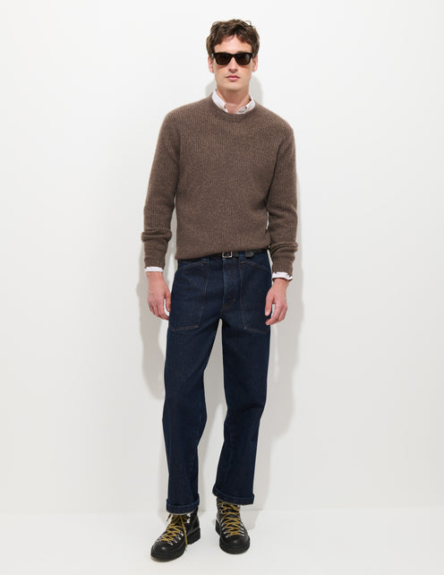 Buckle Back Straight Leg Jean