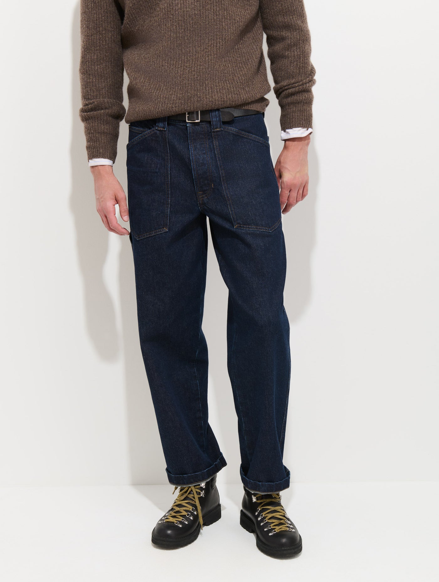 Buckle Back Straight Leg Jean