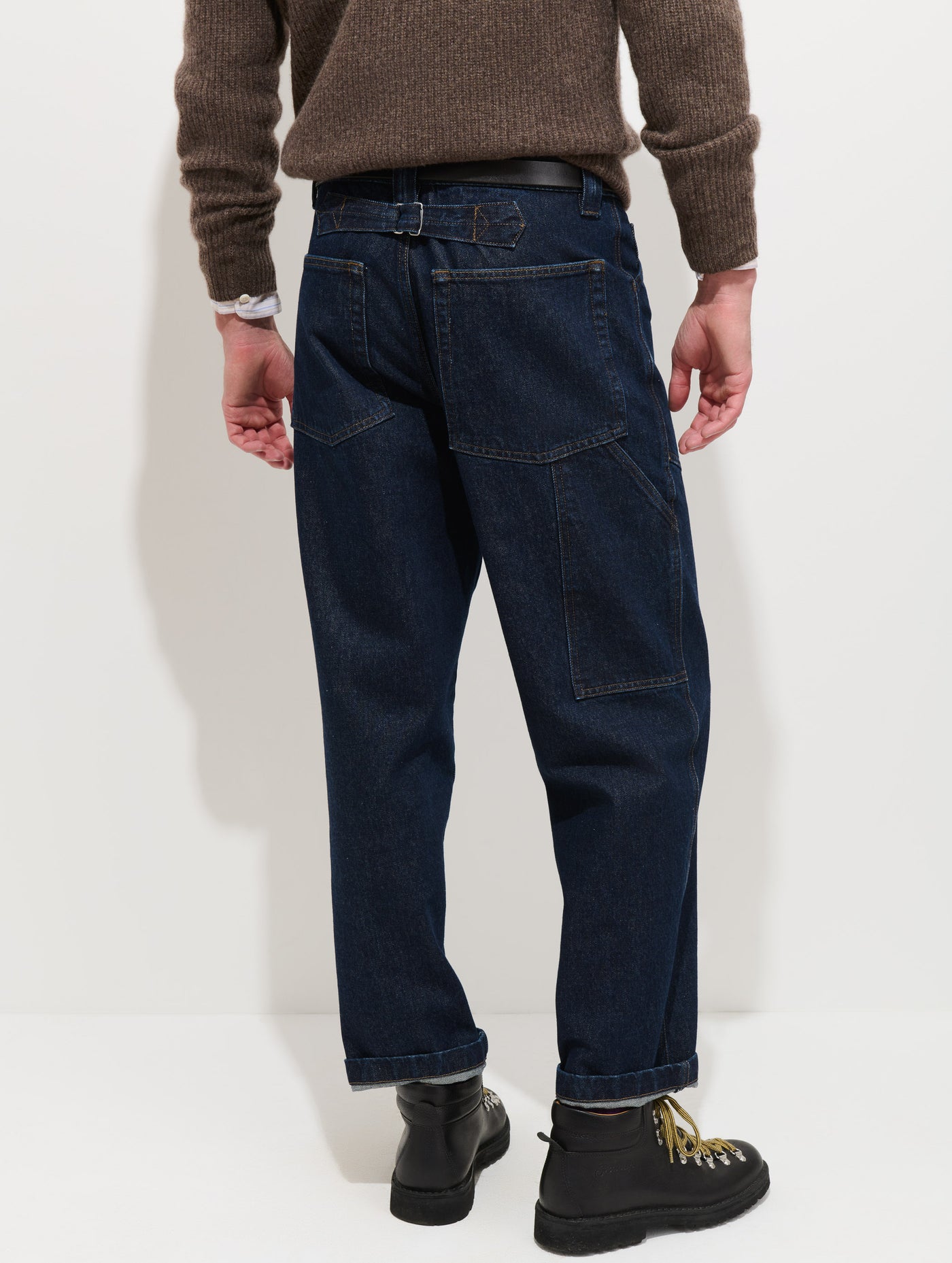Buckle Back Straight Leg Jean