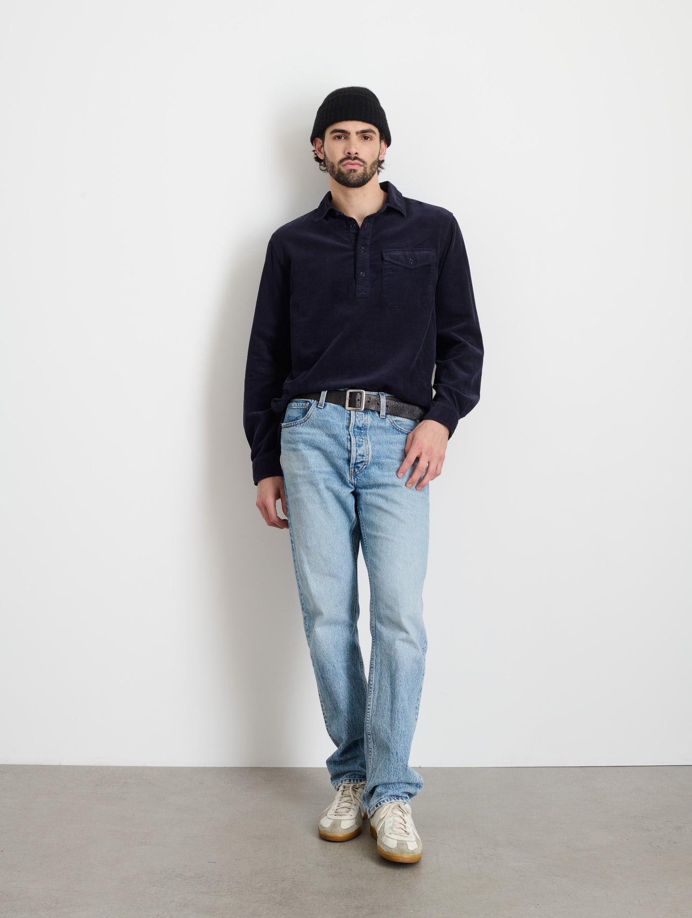 Carter Popover Shirt In Fine Wale Corduroy