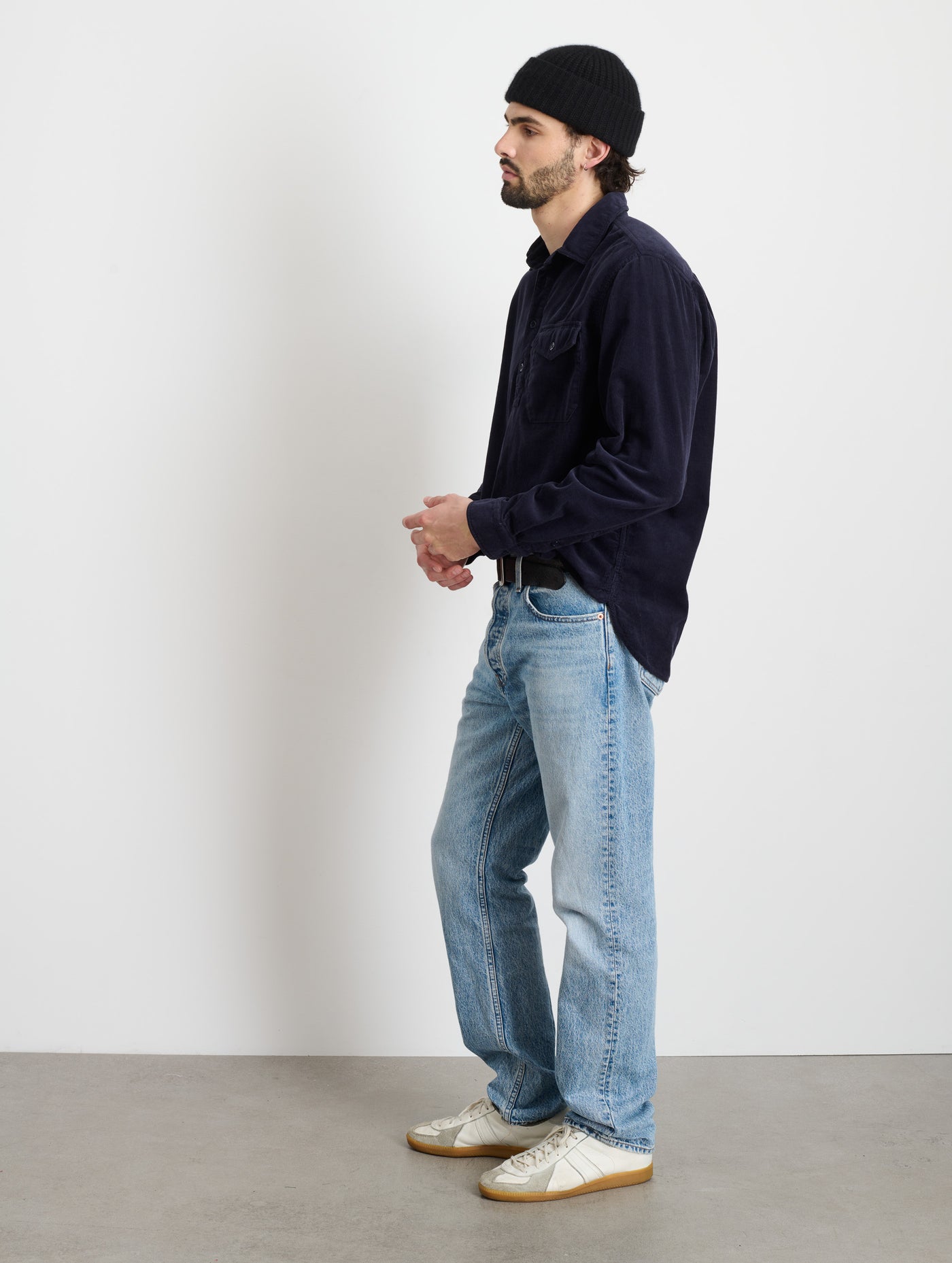 Carter Popover Shirt In Fine Wale Corduroy