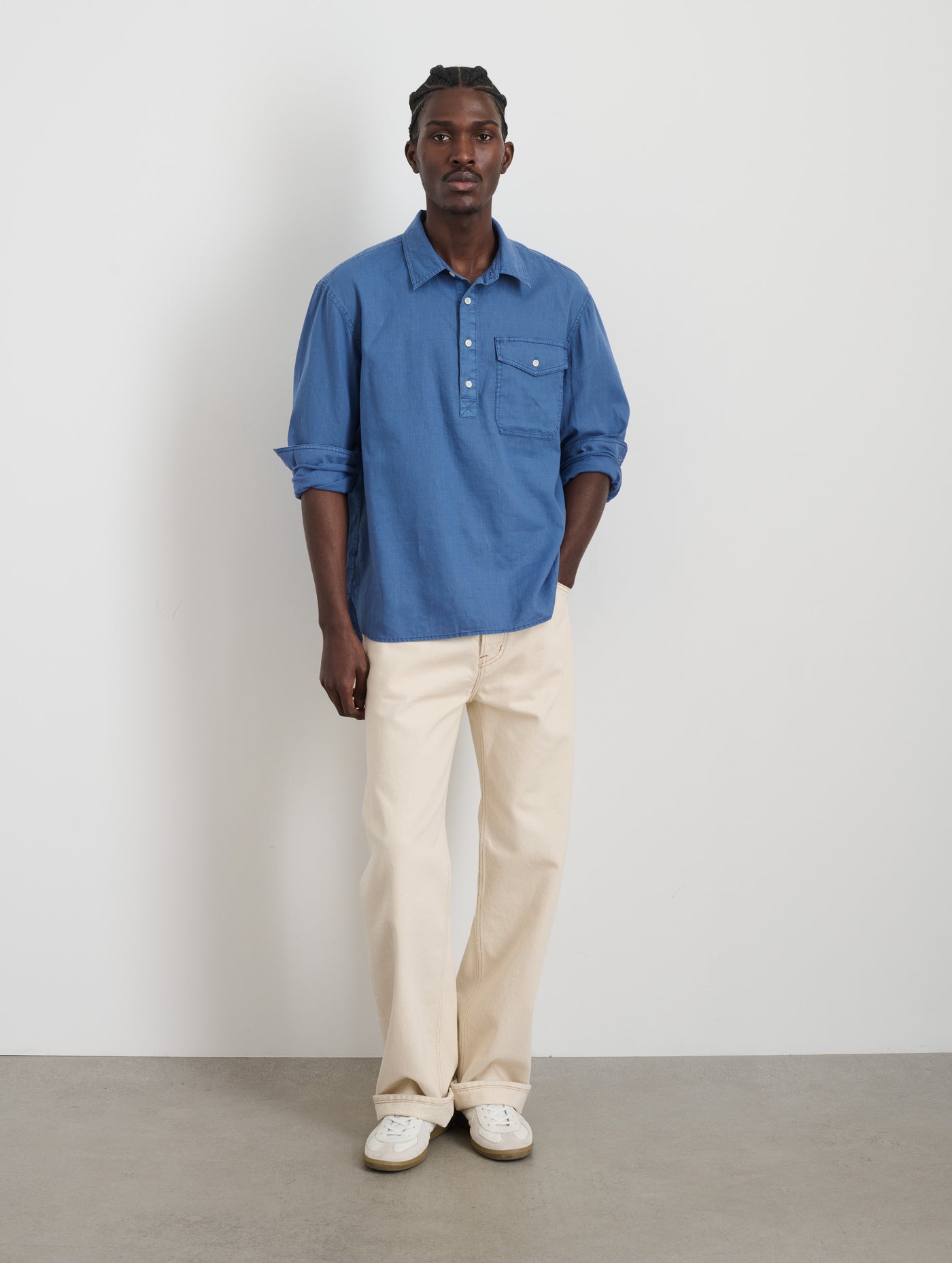 Carter Popover In Cotton Linen