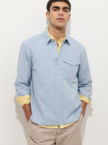Carter Popover In Cotton Linen