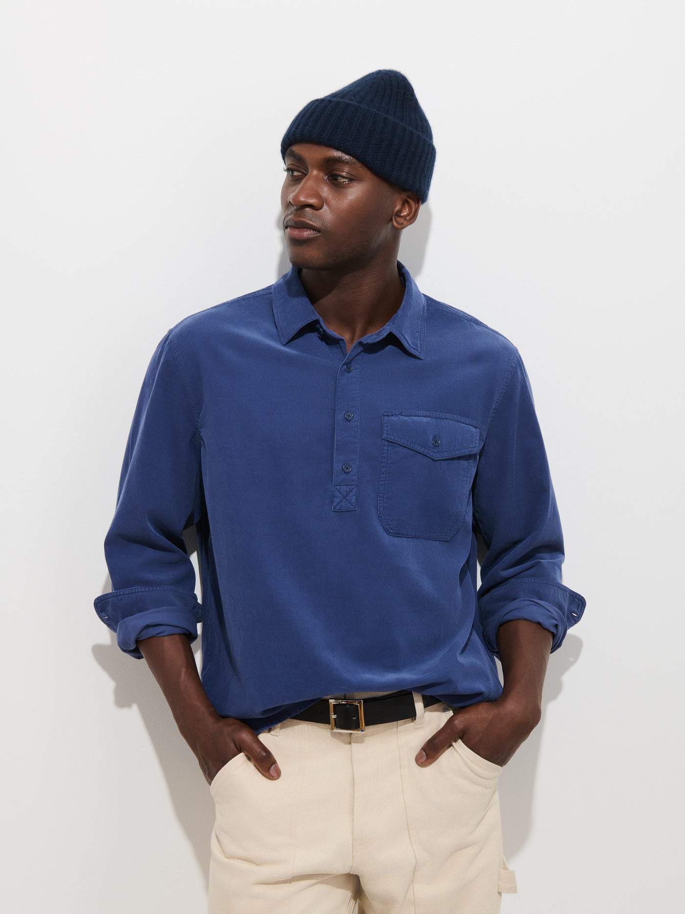 Carter Popover In Fine Wale Corduroy