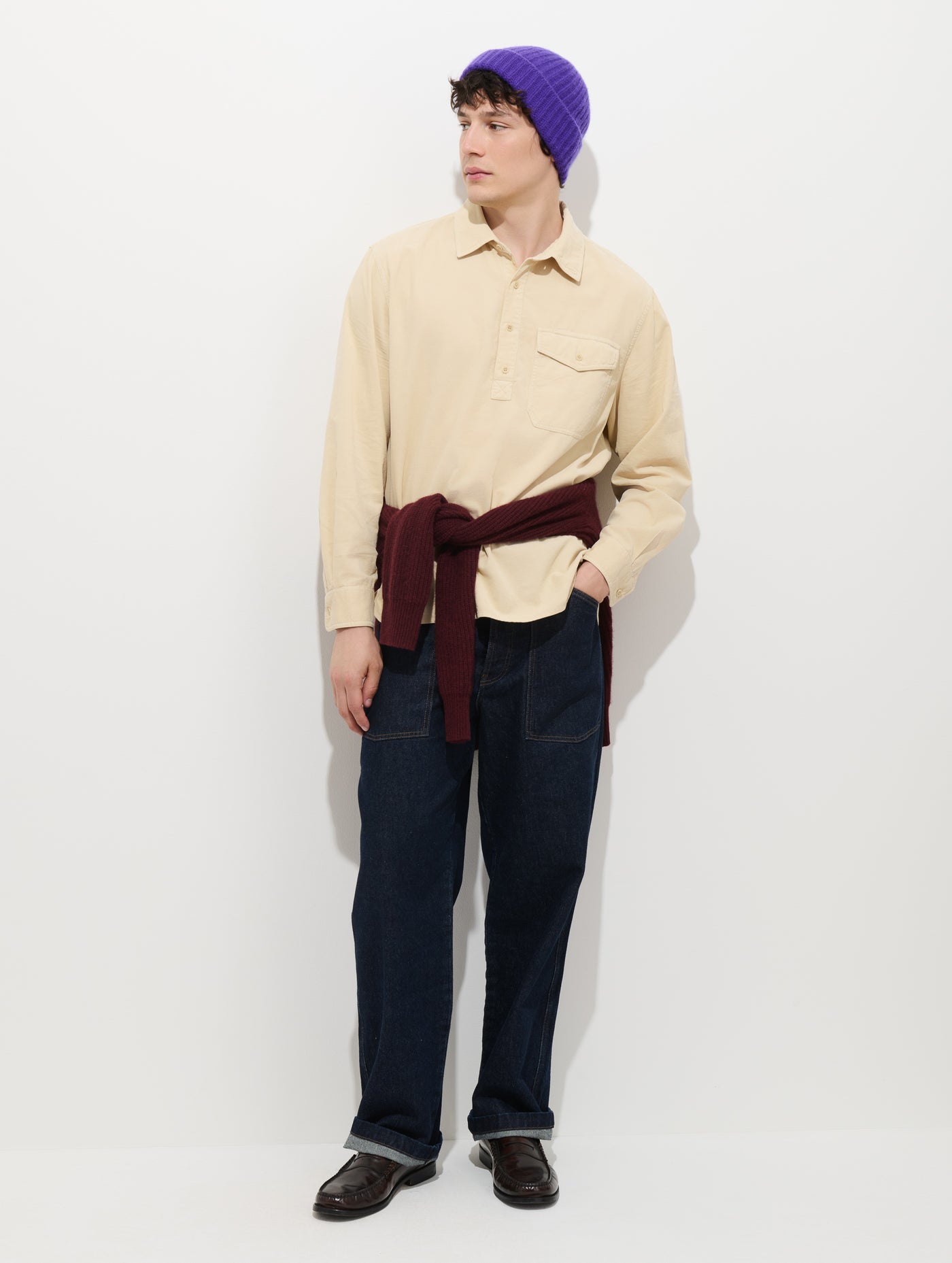 Carter Popover In Fine Wale Corduroy