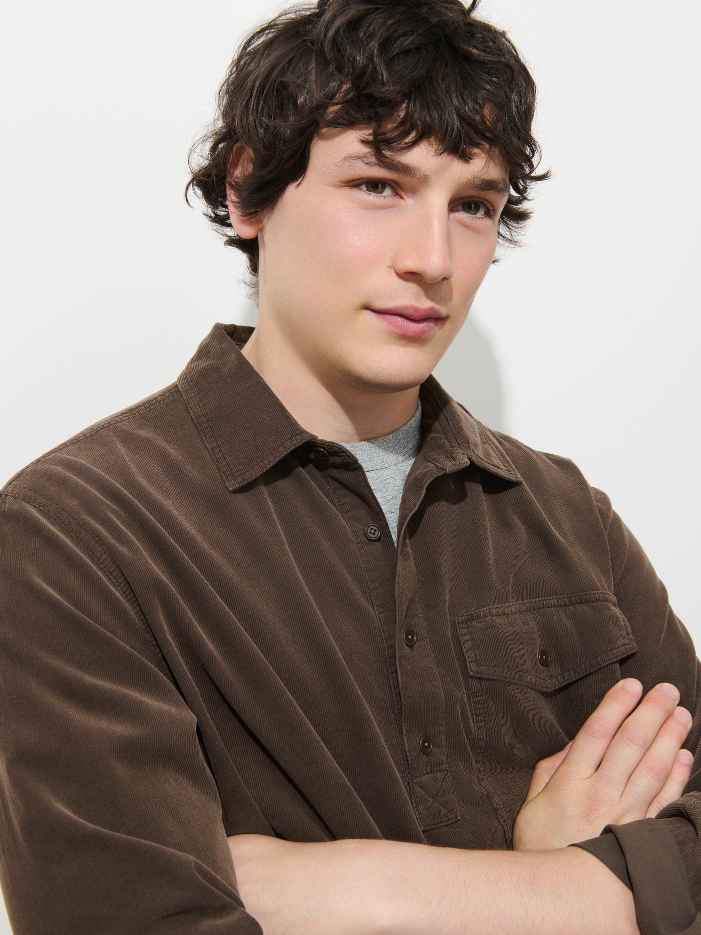 Carter Popover In Fine Wale Corduroy