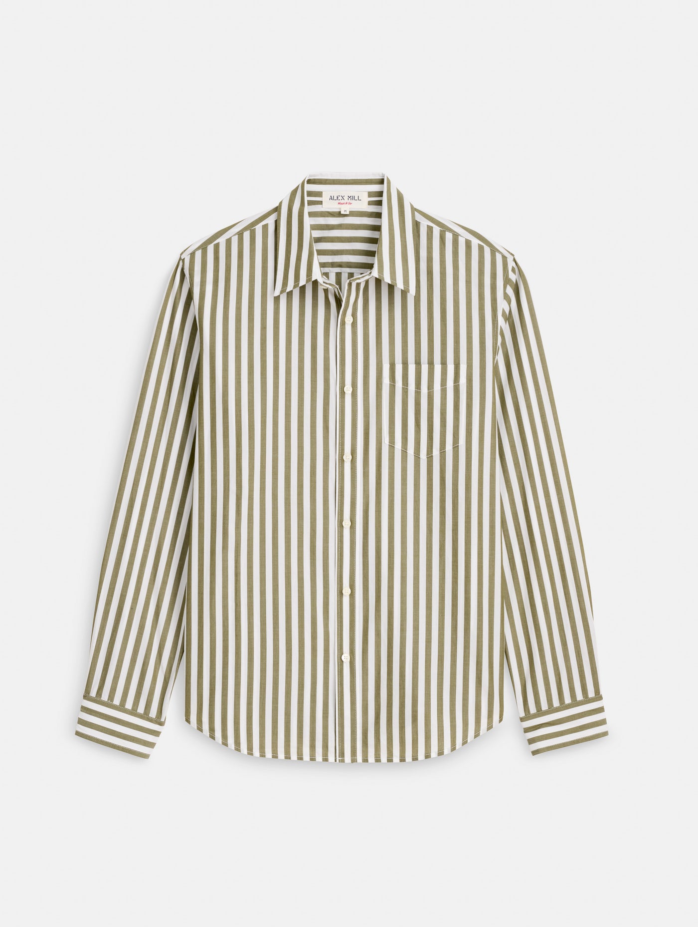 Mill Shirt in Wide Striped Portuguese Poplin