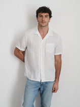 Camp Shirt In Linen In White