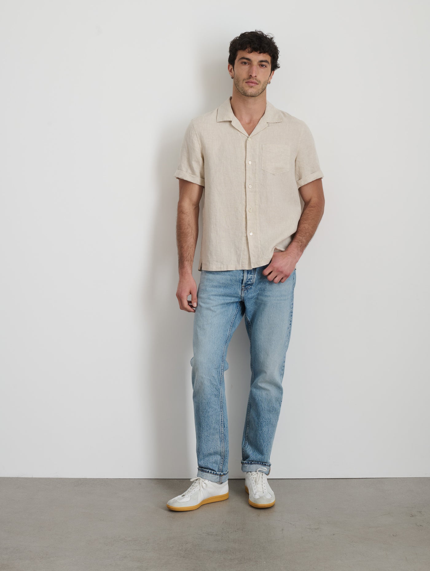 Camp Shirt In Flax Linen