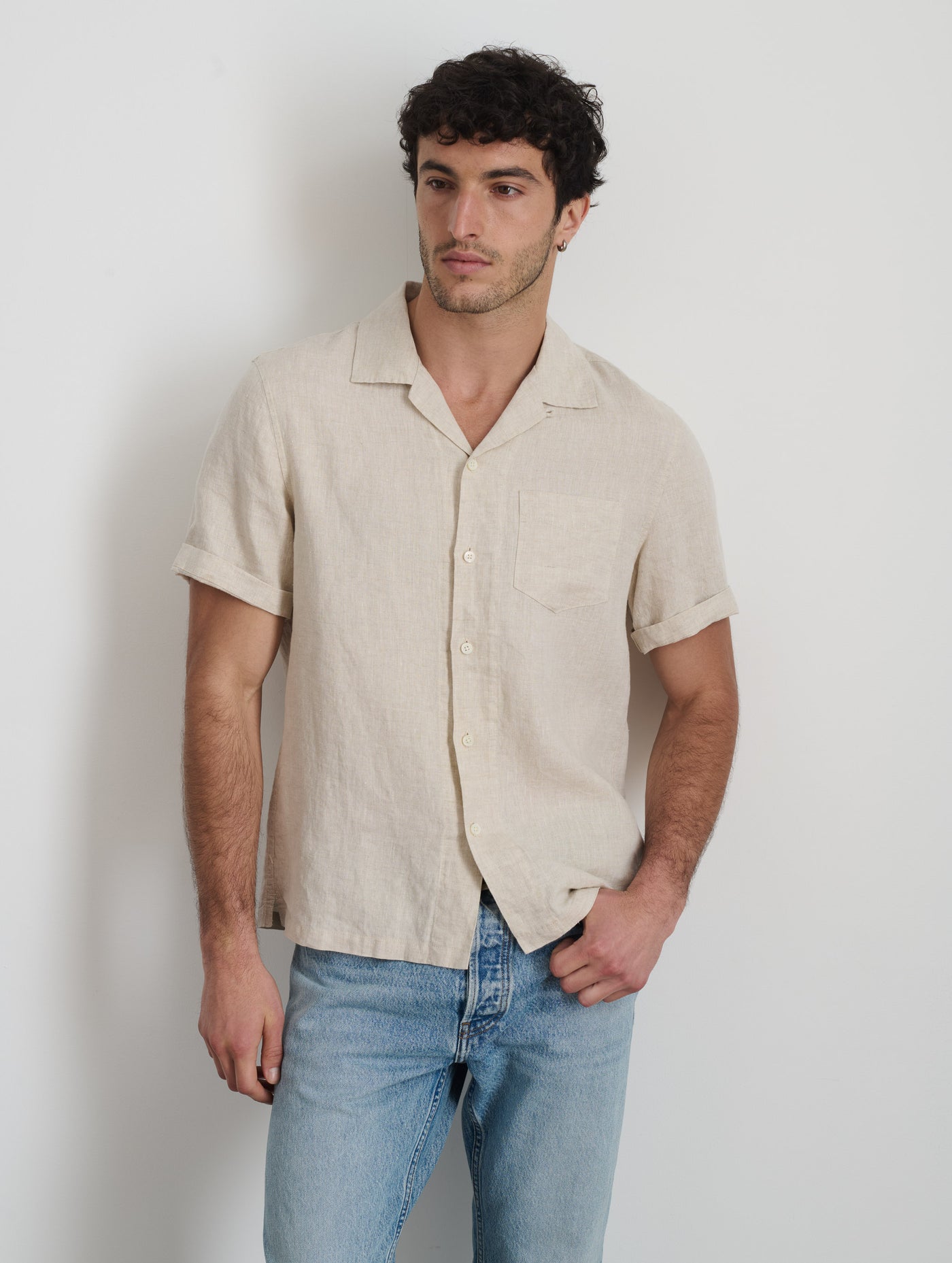 Camp Shirt In Flax Linen