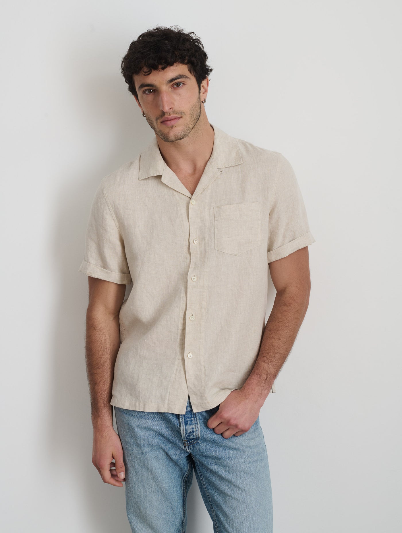 Camp Shirt In Flax Linen