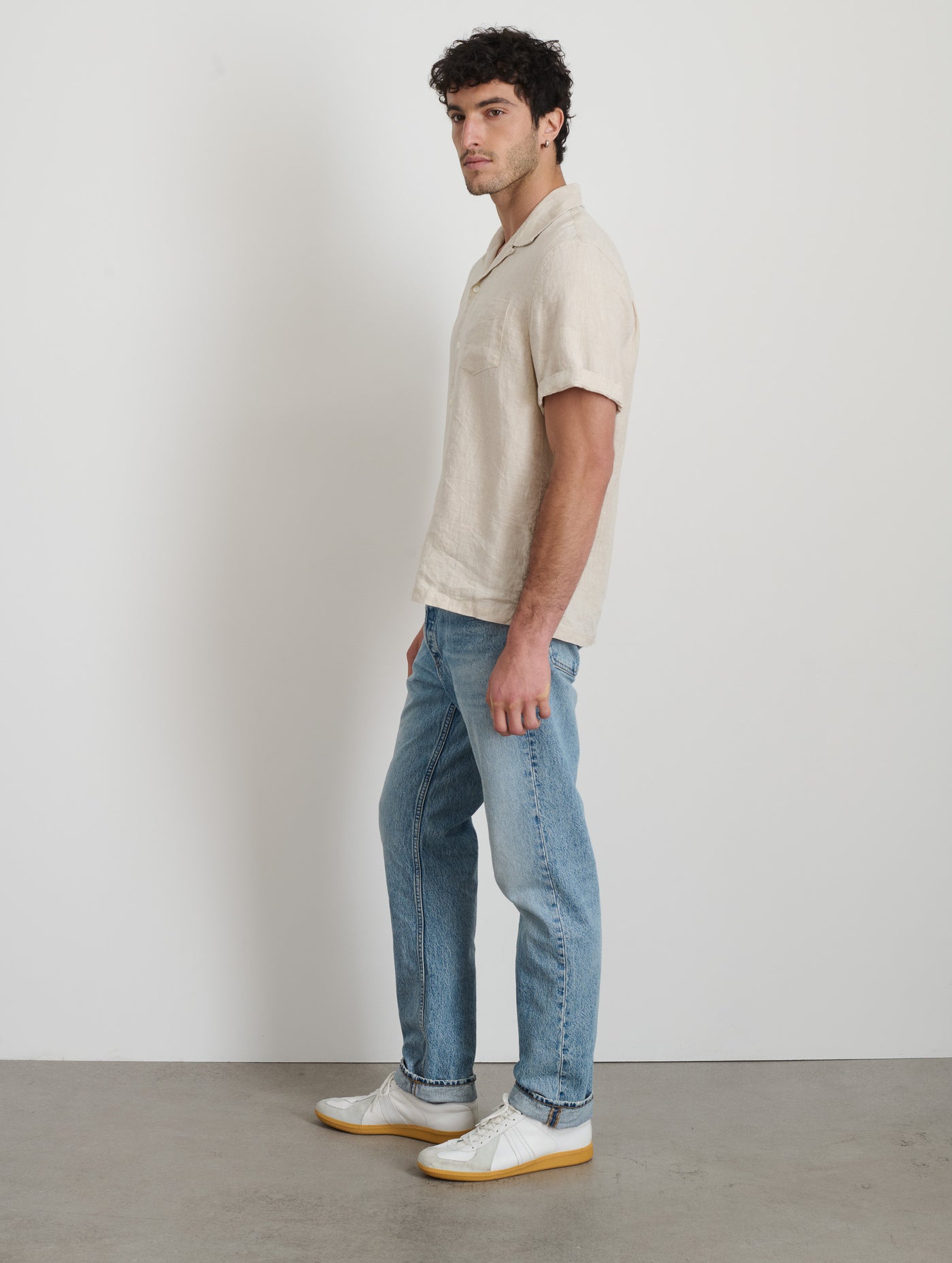 Camp Shirt In Flax Linen